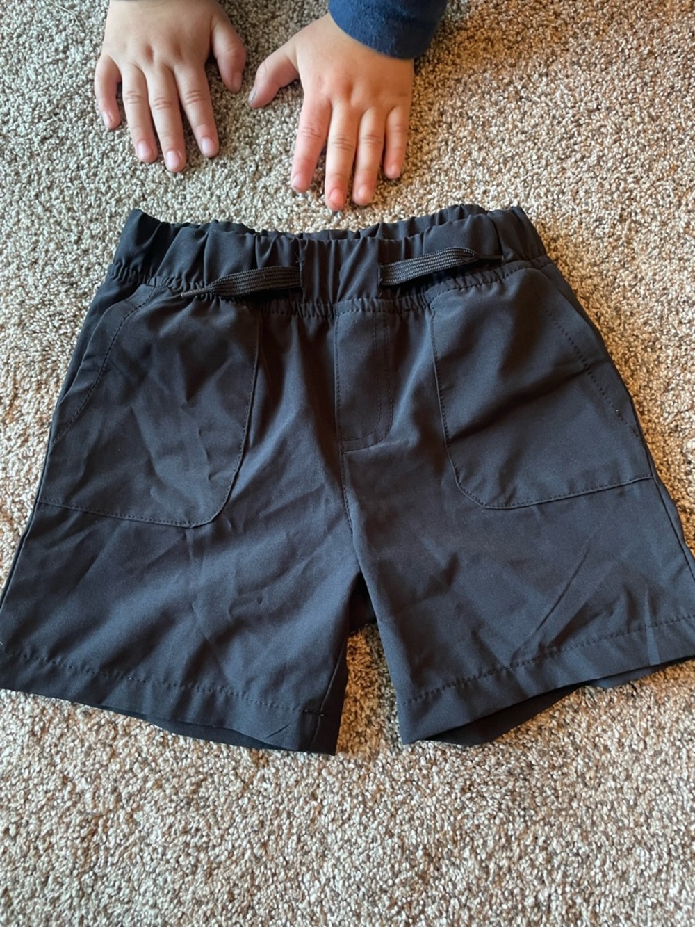 Ben Sherman Black Elastic-Waist Utility Shorts